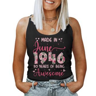 Juin 1946 Cool Cadeau Anniversaire 80 Ans Pour S Débardeur pour femme - Cadeauxyz
