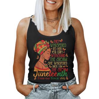 Junenth 1865 Am The Storm Black Black History Month Women Tank Top - Thegiftio UK