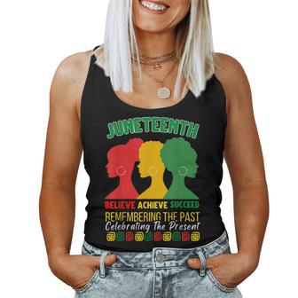 Junenth Believe Achieve Succeed Black History Month Women Women Tank Top - Thegiftio UK