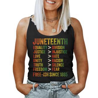 Junenth Freeish Since 1865 Black History Family Women Tank Top - Thegiftio UK