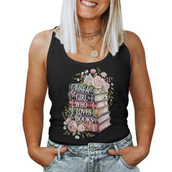 Just A Girl Who Loves Books Book Lover Reading For Women Women Tank Top - Monsterry