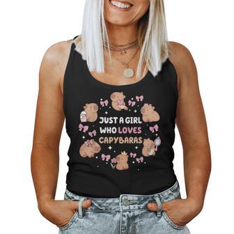Just A Girl Who Loves Capybaras Cute Kawaii Capybara Lover Women Tank Top - Monsterry