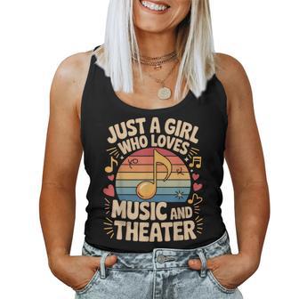 Just A Girl Who Loves Music And Theater Drama Lovers Girls Women Tank Top - Thegiftio