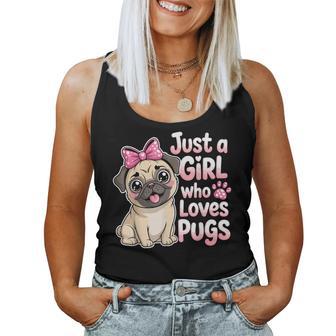 Just A Girl Who Loves Pugs Women Tank Top - Monsterry UK