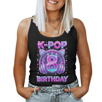 K-Pop 8Th Birthday Kpop Girl 8 Year Old Korean Music Women Tank Top - Thegiftio UK