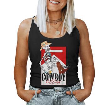 Kille-Rs Vintage Cowboy Western Skeleton Women Women Tank Top - Thegiftio UK
