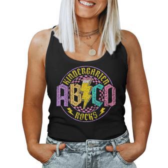 Kindergarten Rocks Abcd Back To School Rock Teacher Women Tank Top - Monsterry