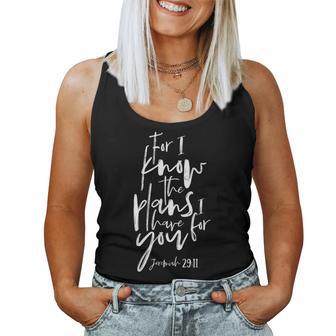 Know The Plans I Have For You Christian Bibleerse レディースタンクトップ - Kawaiitshirt