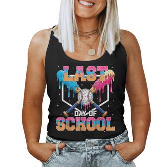 Last Day Of School Graduation Dripping Baseball Teacher Boy Women Tank Top - Monsterry
