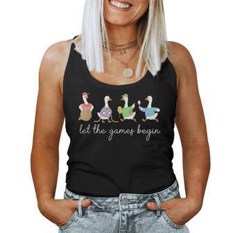 Let The Games Begin Field Day Silly Goose Teacher Student Women Tank Top - Monsterry