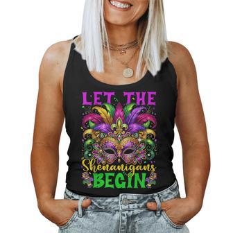 Let The Shenanigans Begin Mardi Gras Masked Girl Kid Women Tank Top - Monsterry