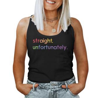 Lgbt Ally Straight Unfortunately Rainbow Gay Pride Women Women Tank Top - Monsterry