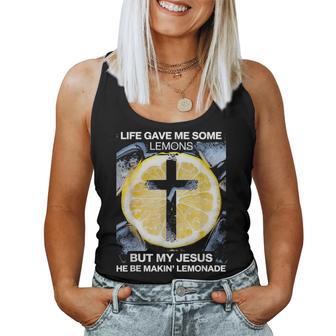 Life Gave Me Some Lemons Jesus Christian Cross Bible Women Tank Top - Thegiftio UK