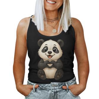 Lindo Oso Panda Con Corazón Camiseta sin mangas para mujer - Regaloses