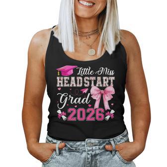 Little Miss Head Start Grad 2026 Coquette Bow Graduation Women Tank Top - Thegiftio UK