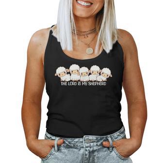 The Lord Is My Shepherd Sheep Christian Women Tank Top - Thegiftio UK