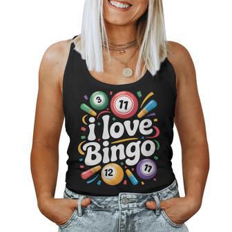 I Love Bingo Colorful Balls Women Tank Top - Thegiftio UK