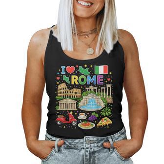 I Love Roma Italiaiajeouvenir Romano Camiseta sin mangas para mujer - Regaloses