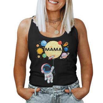 Mama Of The Birthday Boy Astronaut Space Planets Family Women Tank Top - Thegiftio