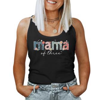 Mama Of Three Triplet Mom Of 3 Mother Of Three Mom Of Three Women Tank Top - Thegiftio UK
