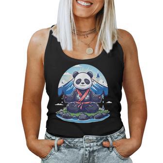 Meditation Panda Bär Zeichnenpirituelles Yoga Zen Buddha Tank Top Frauen - Seseable