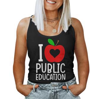 Mensaje De Apoyo A La Educación Pública Para Maestros Escuela Cuello Camiseta sin mangas para mujer - Regaloses