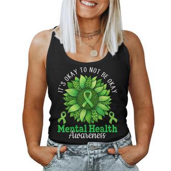 Mental Health Awareness Motivational Sunflower Warrior Women Tank Top - Thegiftio UK