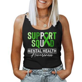 Mental Health Awareness Support Squad Green Ribbon Men Women Tank Top - Monsterry