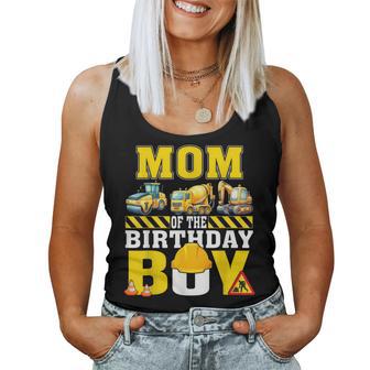 Mom Of The Birthday Boy Construction Worker Birthday Women Tank Top - Monsterry UK