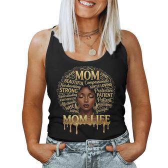 Mom Black African American Black Mom Life Mother's Day Women Tank Top | Mazezy