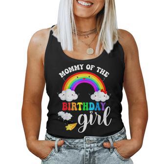 Mommy Of The Birthday Girl Rainbow B-Day Matching Family Women Tank Top - Thegiftio UK
