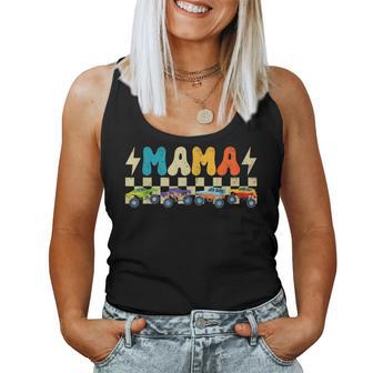 Monster Truck Mama Retro Racing Mom Checkerboard Women Tank Top | Seseable UK