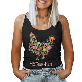 Mother Hen Flower Mothers Chicken Farmer Floral Mama Women Tank Top - Monsterry