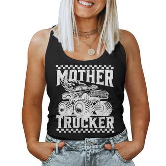 Mother Trucker Monster Truck Mama Mommy Mother's Day Mom Women Tank Top - Monsterry