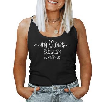 Mr And Mrs Est 2026 Just Married Wedding Husband & Wife Women Tank Top | Seseable UK
