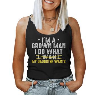 New Dad Est Girl Dad Grown Man Daughter Father's Day Women Tank Top - Monsterry