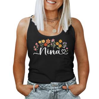 Nina Mother's Day For Grandma Wildflower Floral Women Women Tank Top - Monsterry