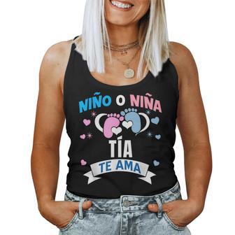 Niño O Niña Tía Te Ama Gender Reveal In Spanish Aunt Women Tank Top - Thegiftio UK