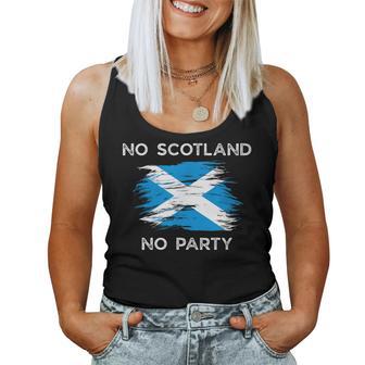 No Scotland No Party Scottish Flag Kids Women Tank Top - Thegiftio UK