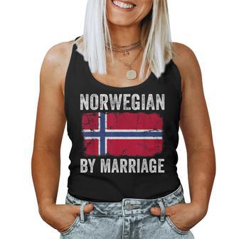 Norwegian By Marriage Norway Flag Husband Wife Women Tank Top | Seseable UK