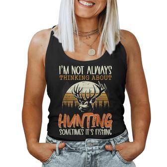 Not Always Thinking Hunting Fishing Kids Women Tank Top - Thegiftio UK