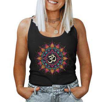 Omymbol Aum Ohm Mandala Hindú Yoga Meditación Namaste Manga Larga Camiseta sin mangas para mujer - Regaloses