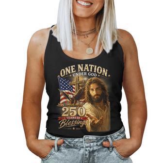 One Nation Under God 250 Years Christian 250Th Anniversary Women Tank Top - Thegiftio UK
