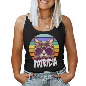 Patricia Joli Prénom De Fille Avec Un Chat Cool Débardeur pour femme - Cadeauxyz
