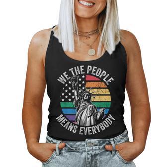 We The People Means Everybody Gay Pride Rainbow Lgbtq Men Women Tank Top - Thegiftio UK