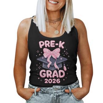Pre-K Graduation 2026 Pink Bow Preschool Grad 2026 Girls Women Tank Top - Thegiftio UK