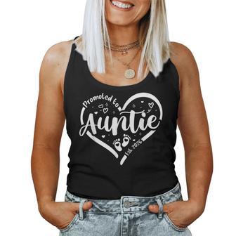 Promoted To Auntie Est 2026 Heart Love New Aunt First Time Women Tank Top - Thegiftio