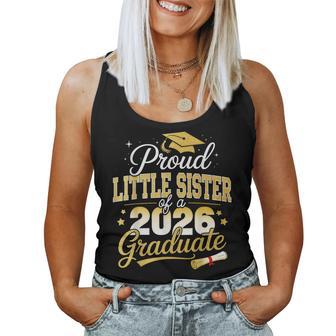 Proud Little Sister Class Of 2026 Graduate Senior Graduation Women Tank Top | Mazezy