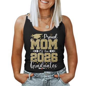 Proud Mom Of Two 2026 Graduates Senior Mom Of Graduate Women Tank Top - Thegiftio UK