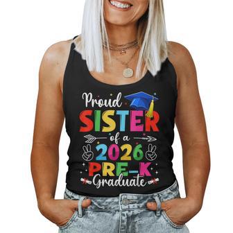 Proud Sister Class Of 2026 Pre-K Graduate Graduation Family Women Tank Top - Thegiftio UK